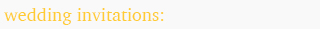 Wedding Invitations